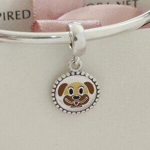 Pandora Dog Charm Animal Dog Face Pet Doggy Exclusive Dangle Pendant S925 Silver